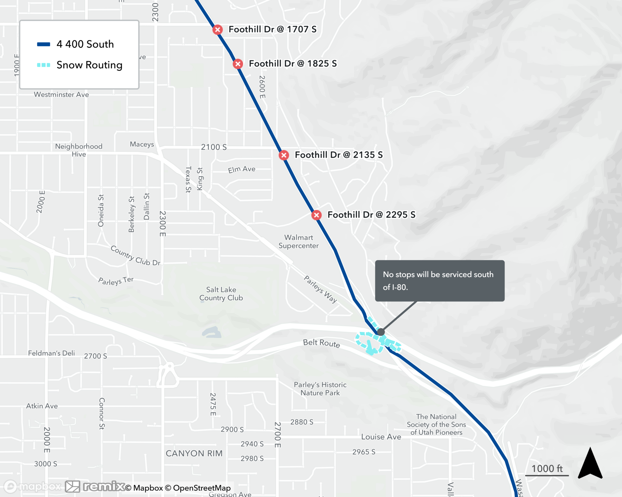 Route 4 Snow Routing - 02/20/25