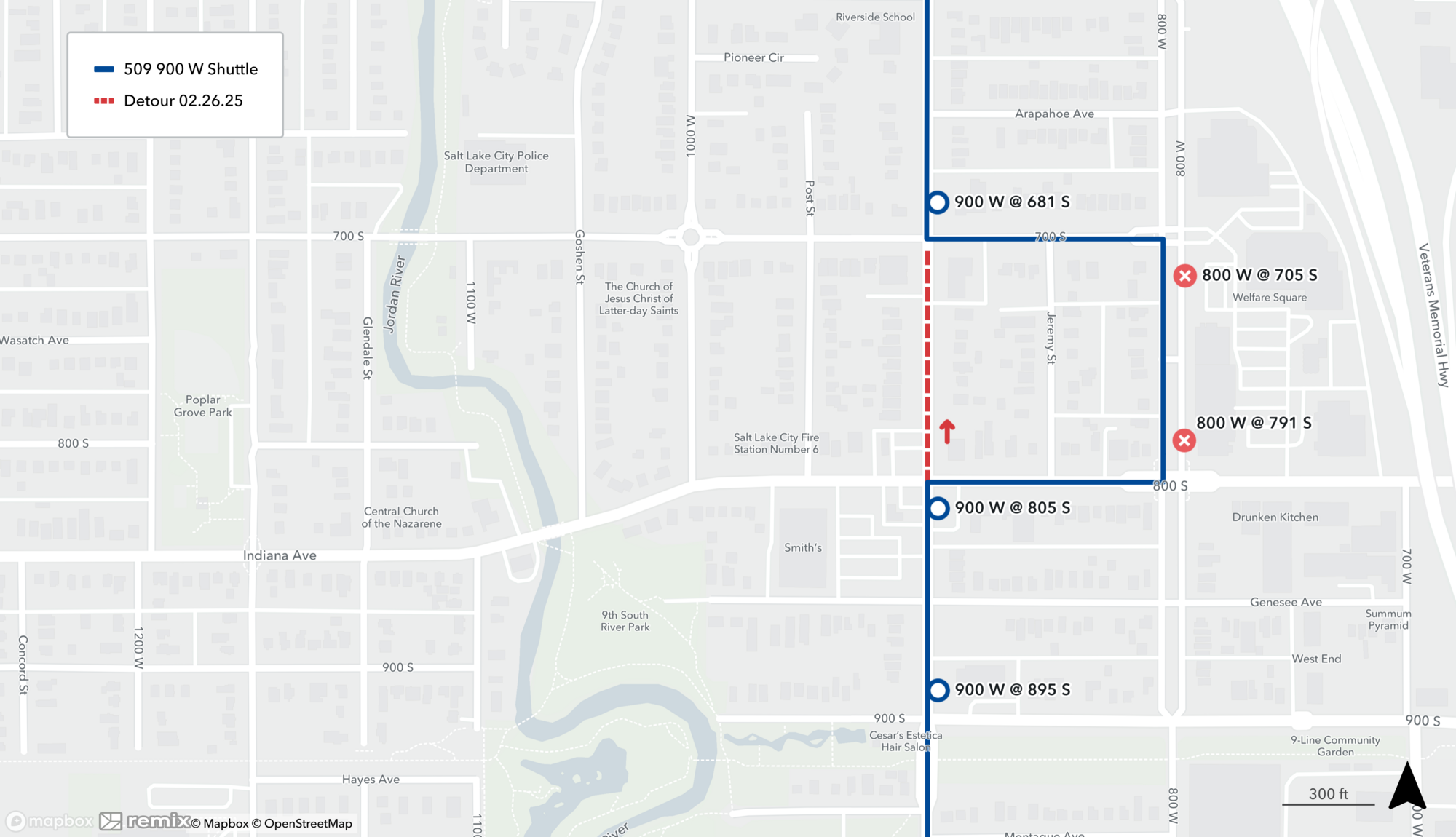 Route 509 Detours - 02/26/25