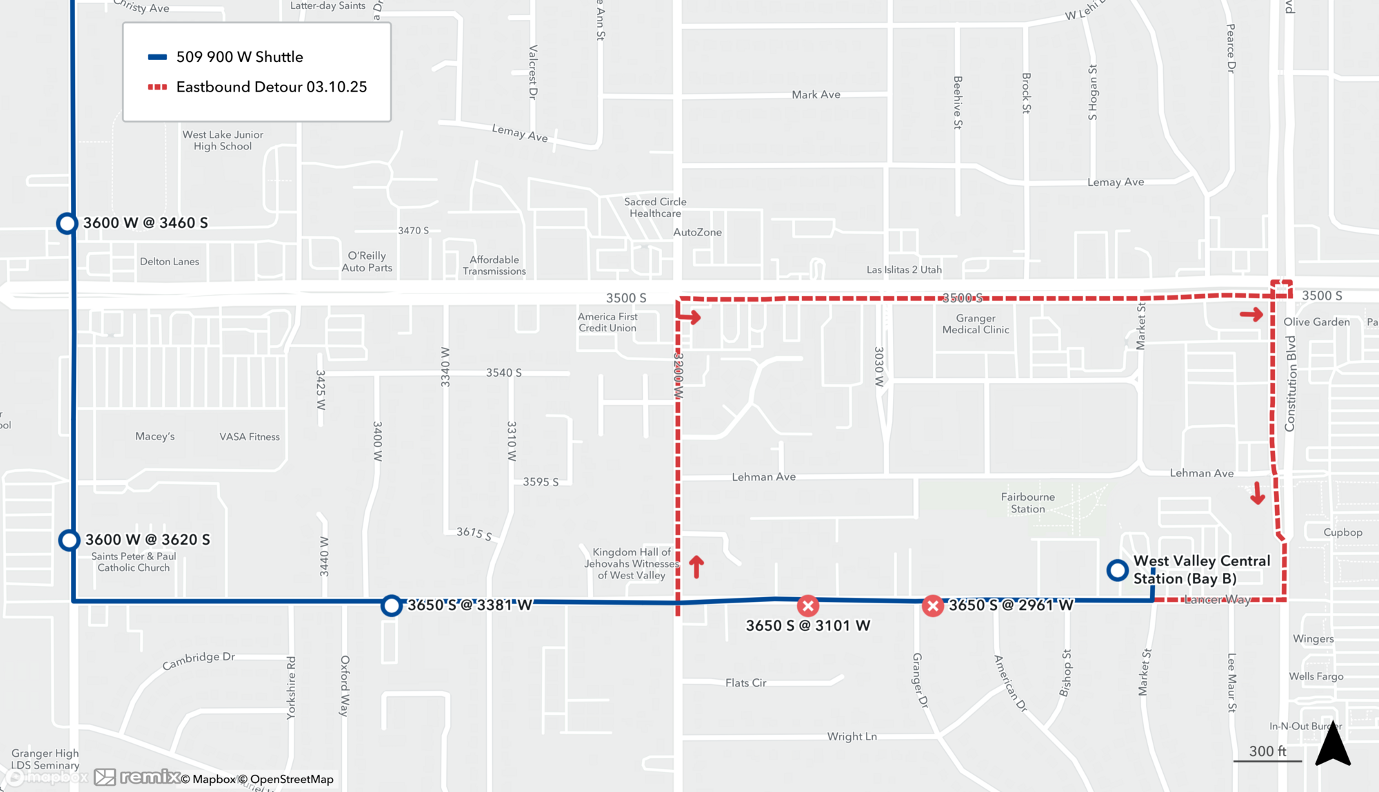 Route 509 Detours - 03/10/25
