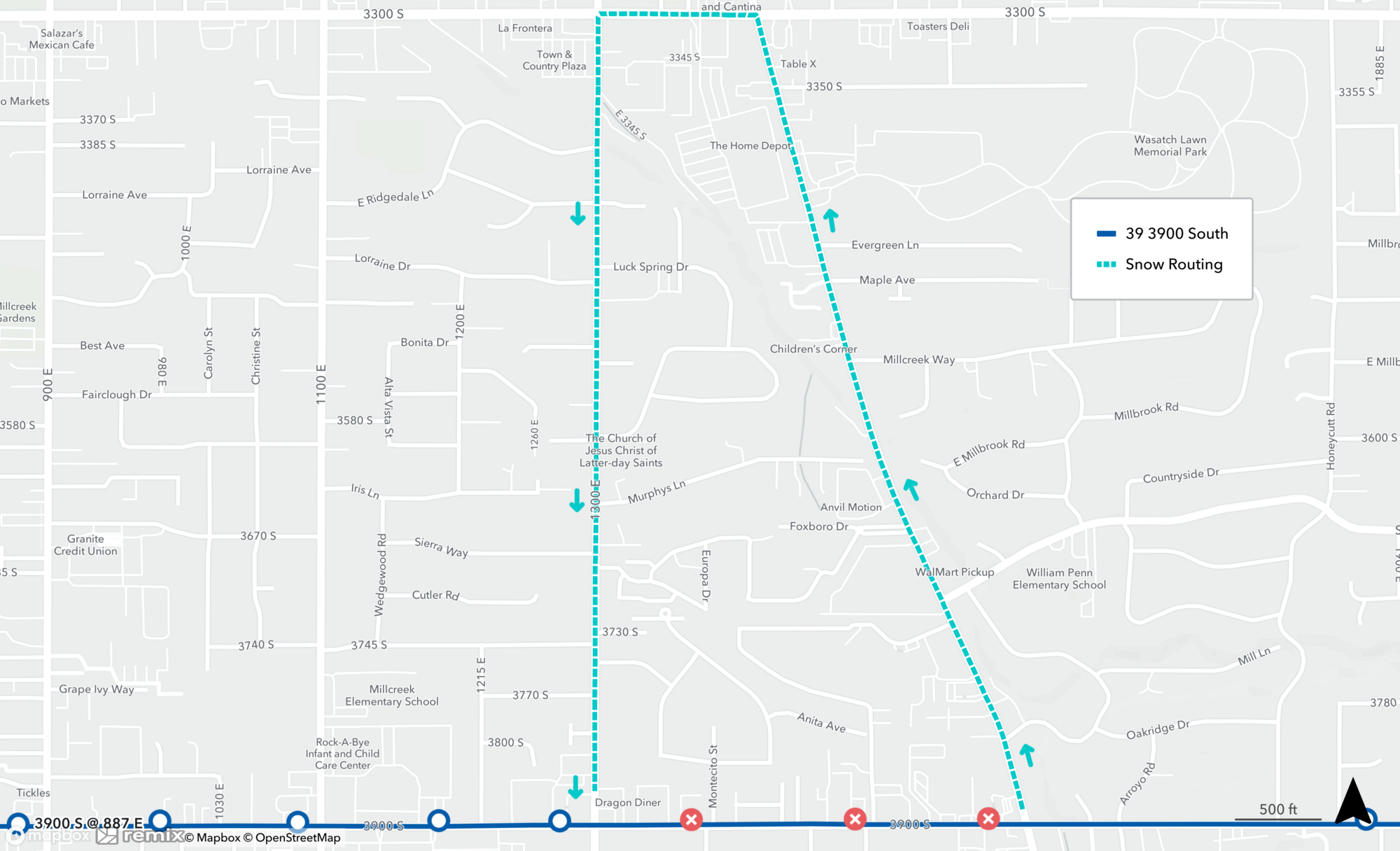 Route 39 Snow Routing
