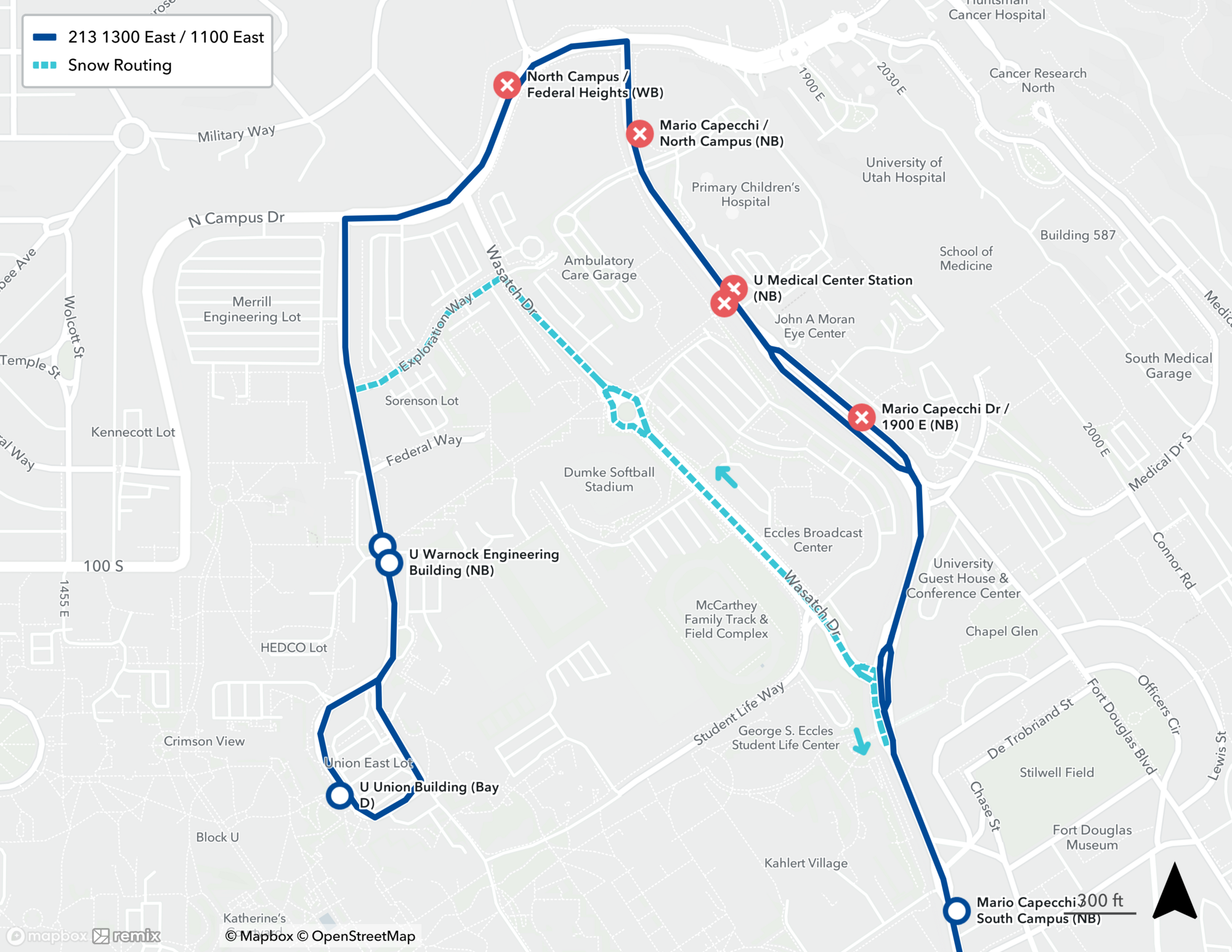 Route 213 Snow Route Detour Map April 1st, 2025