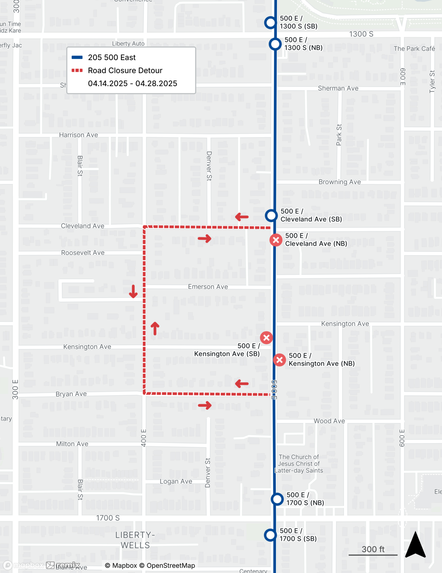 Route 205 Detour Map 4/14/25