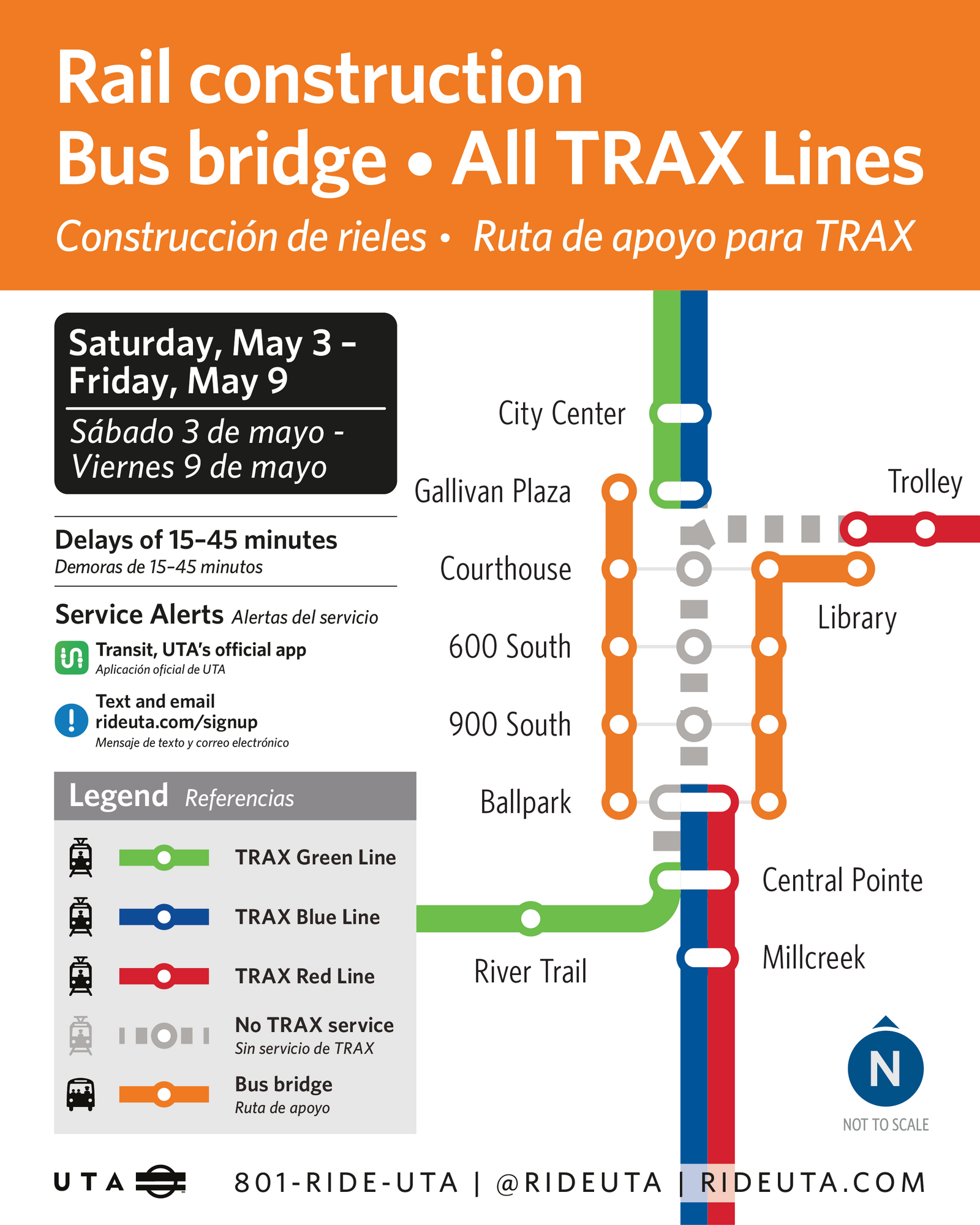 May TRAX Construction Map