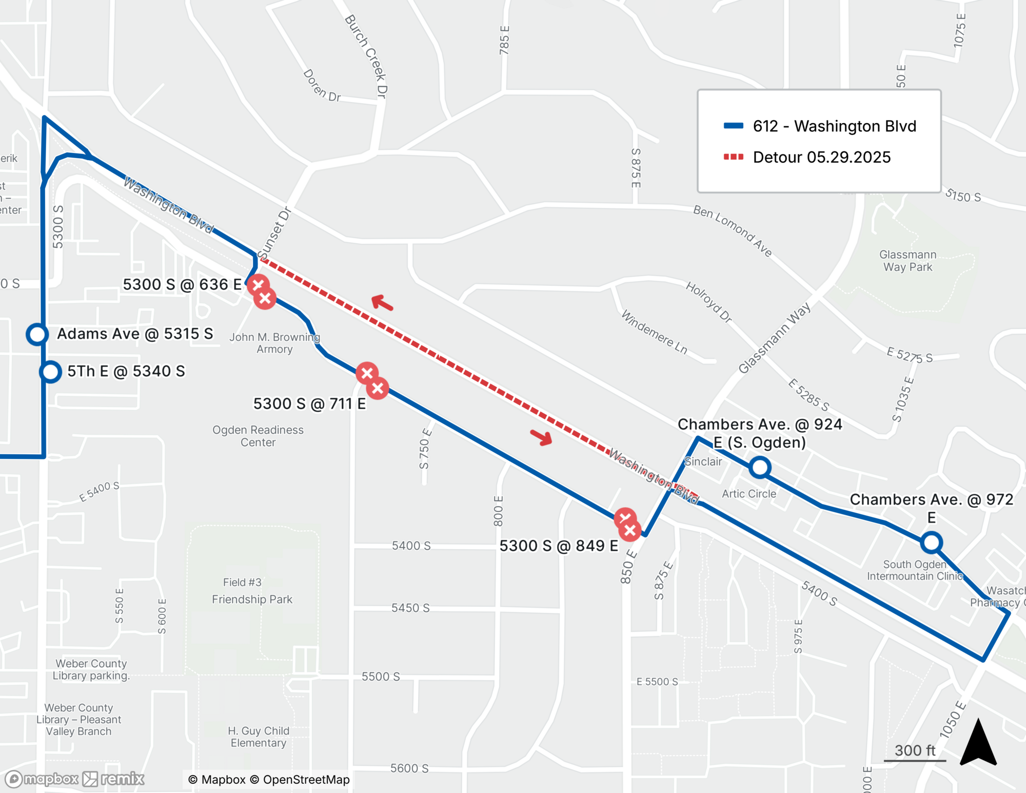 Route 612 Detour Map 5/29/25