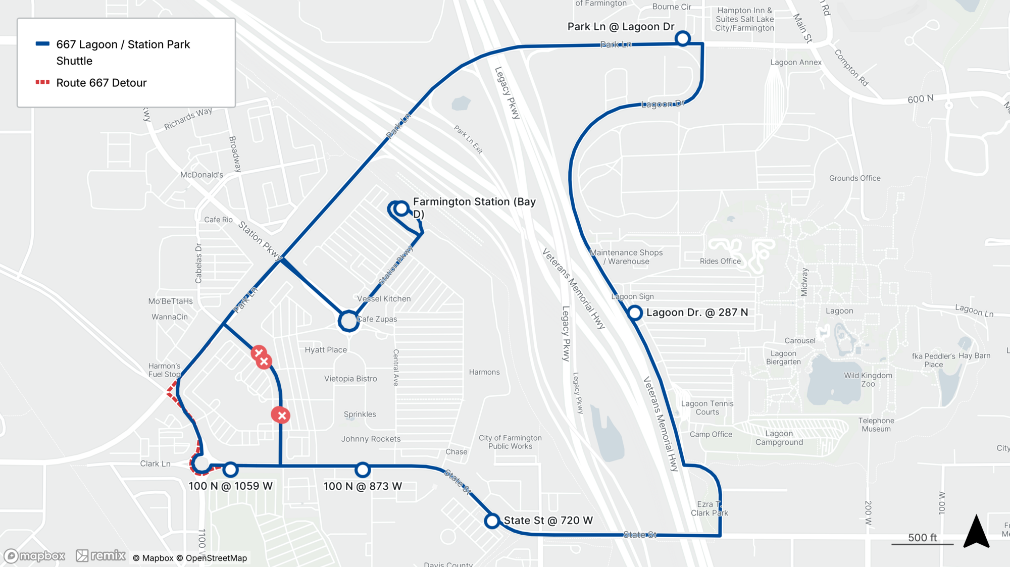 Route 667 Detour Map