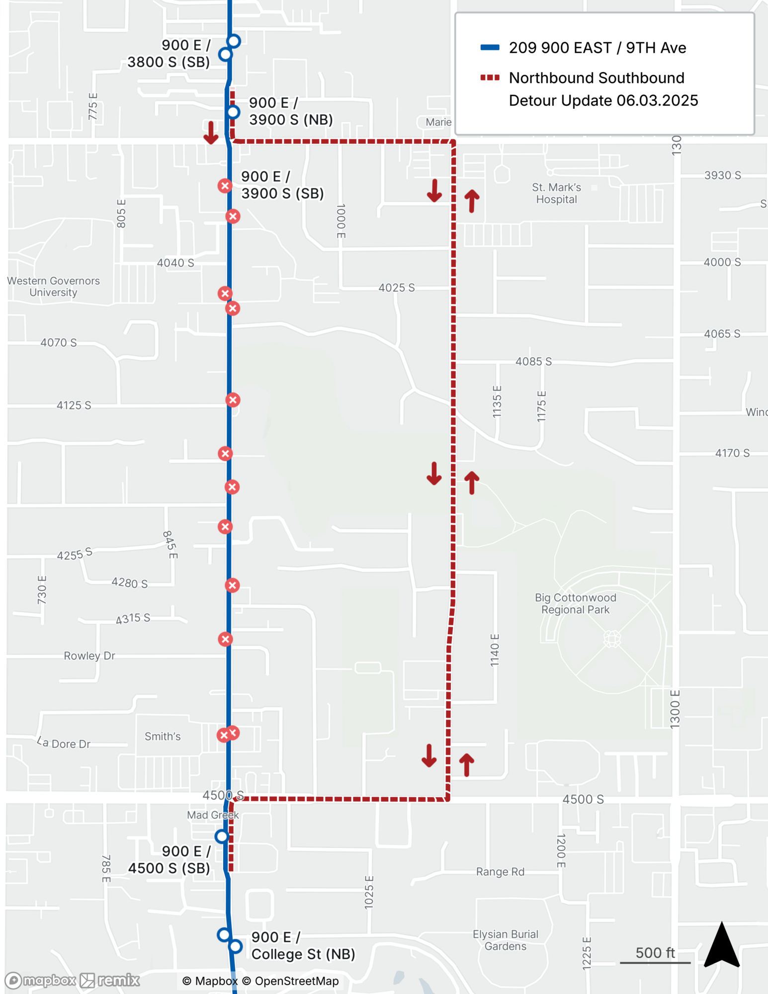 Route 209 Detour Map 6/3/25