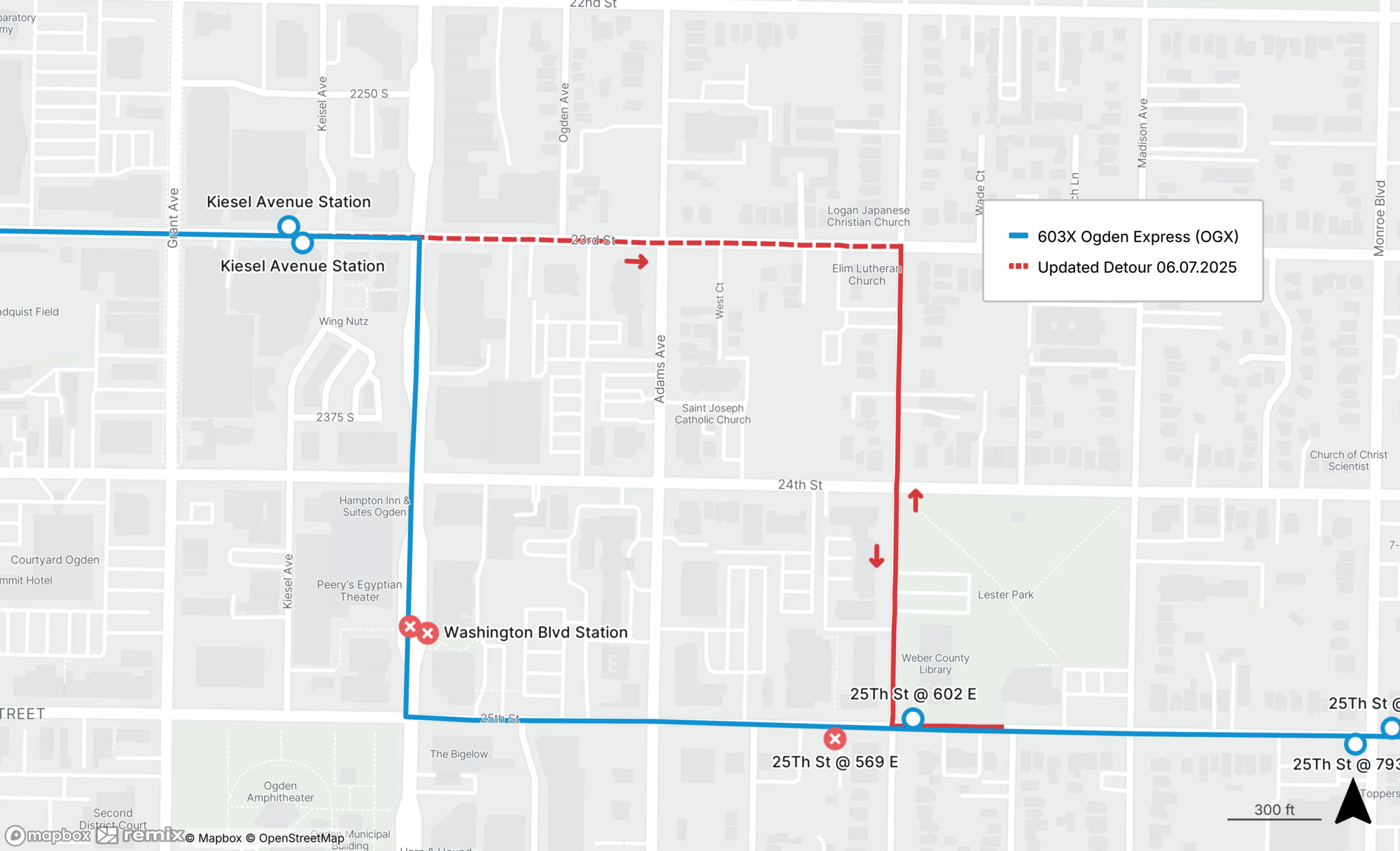 Route 603X Detour 