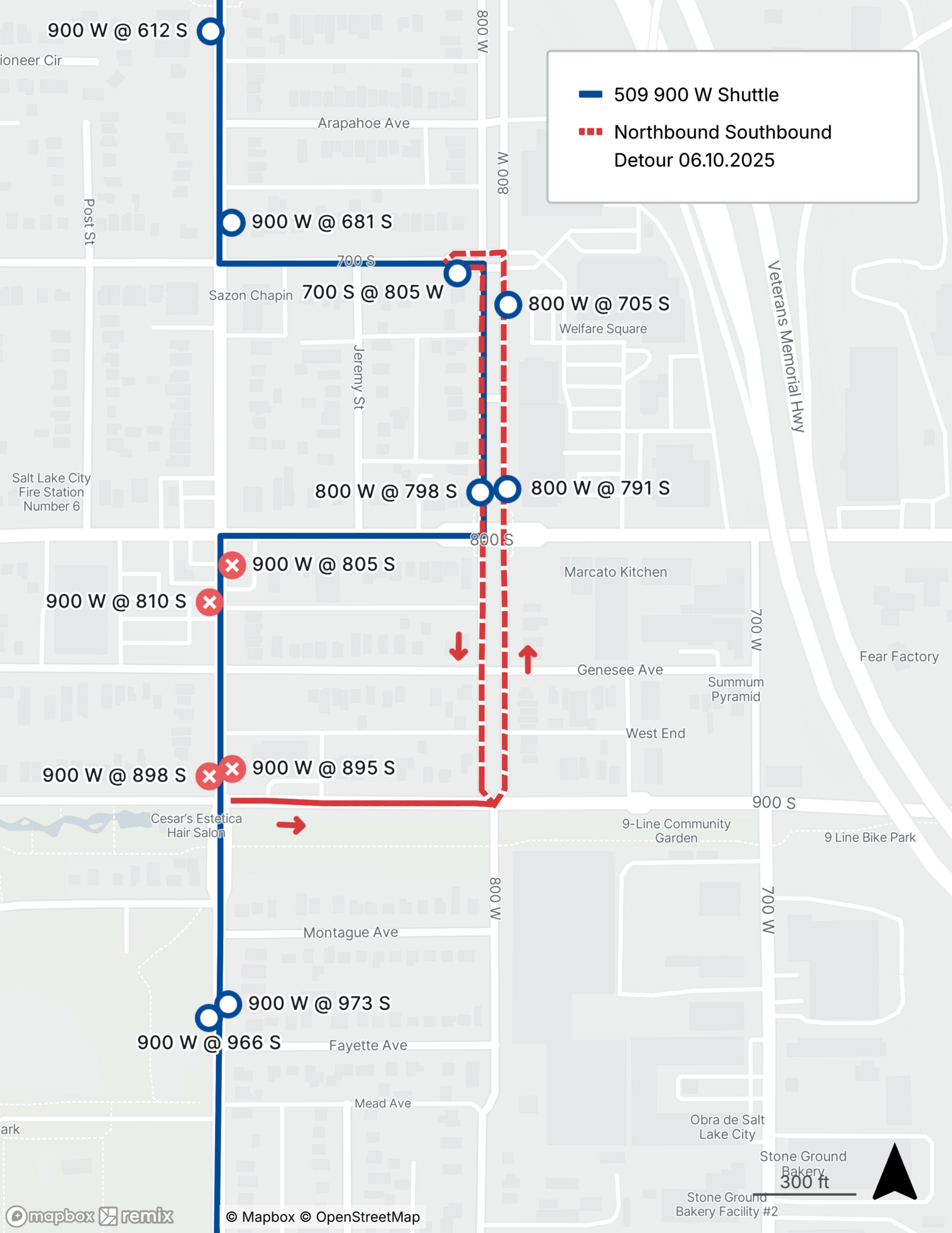 Route 509 Detour Map 6/10/25