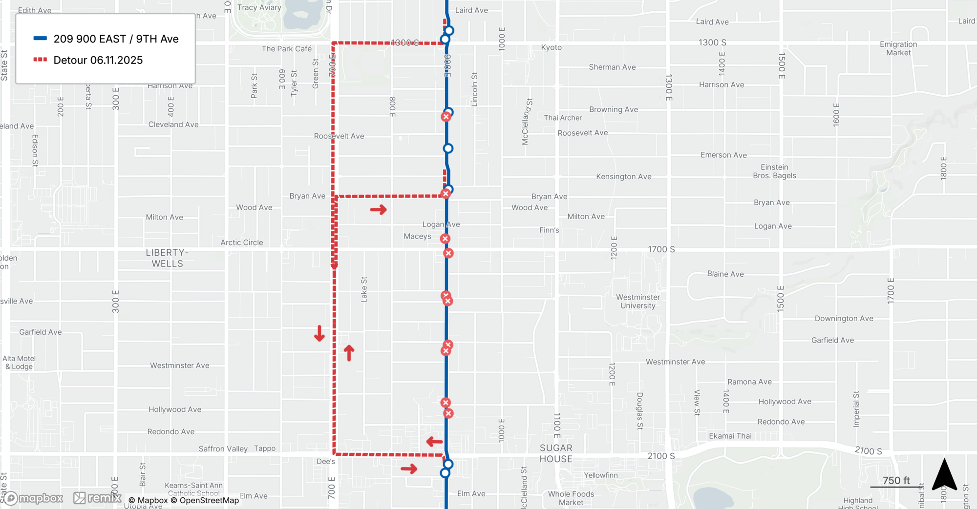 Route 209 Detour Map