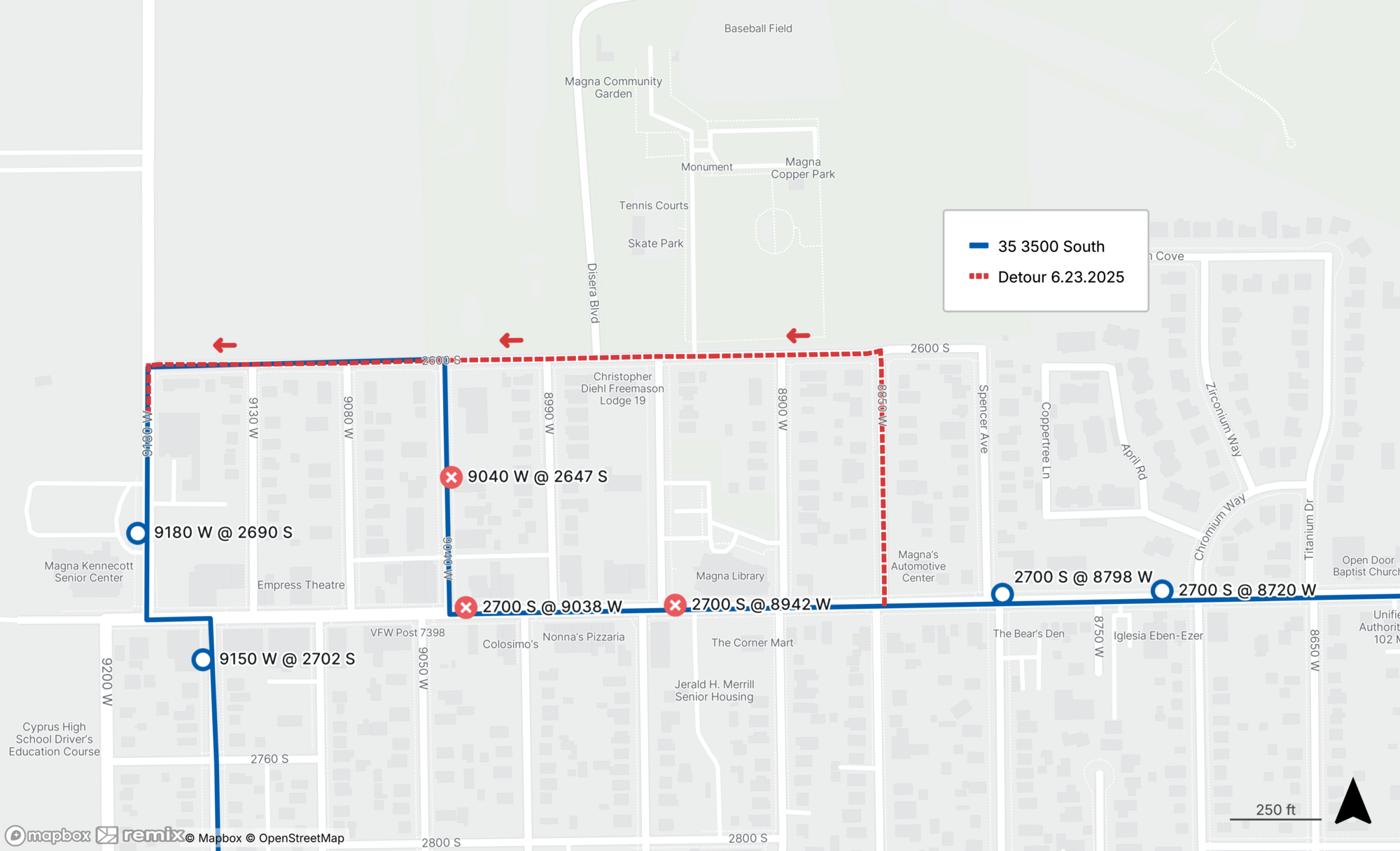Route 35 Detour