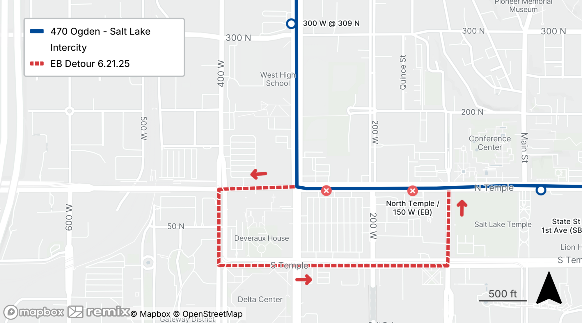 Route 470 Detour - 6/21/25