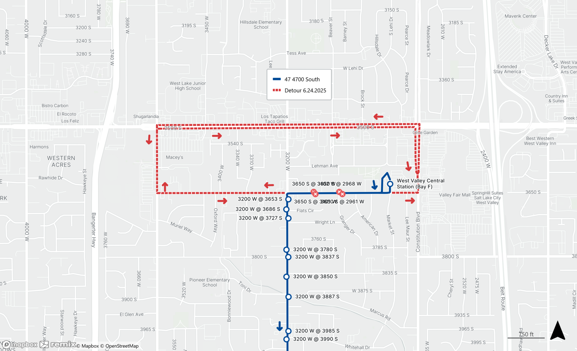 Route 47 6.24.2025 Detour