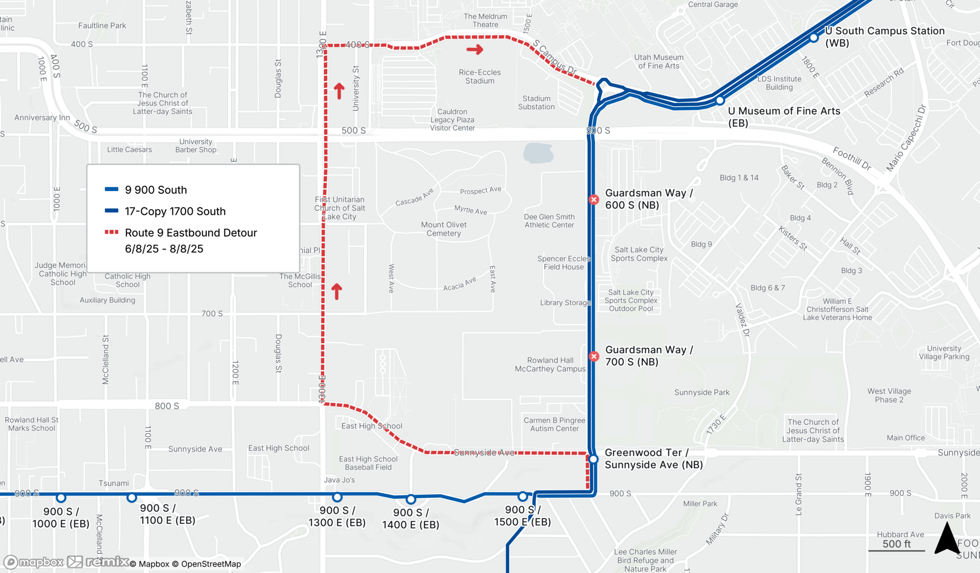 Detour Rts 9 17 6.27.2025