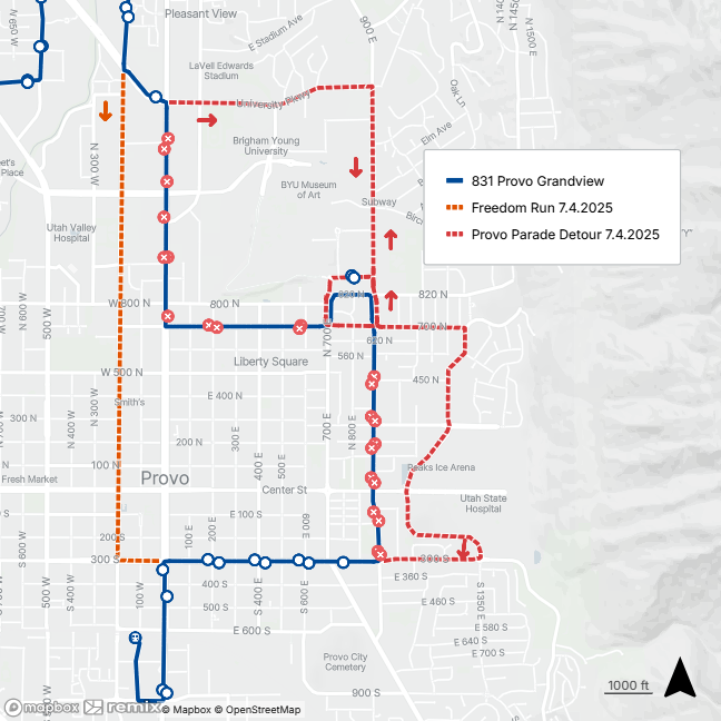 Route 831 4th of July Detours