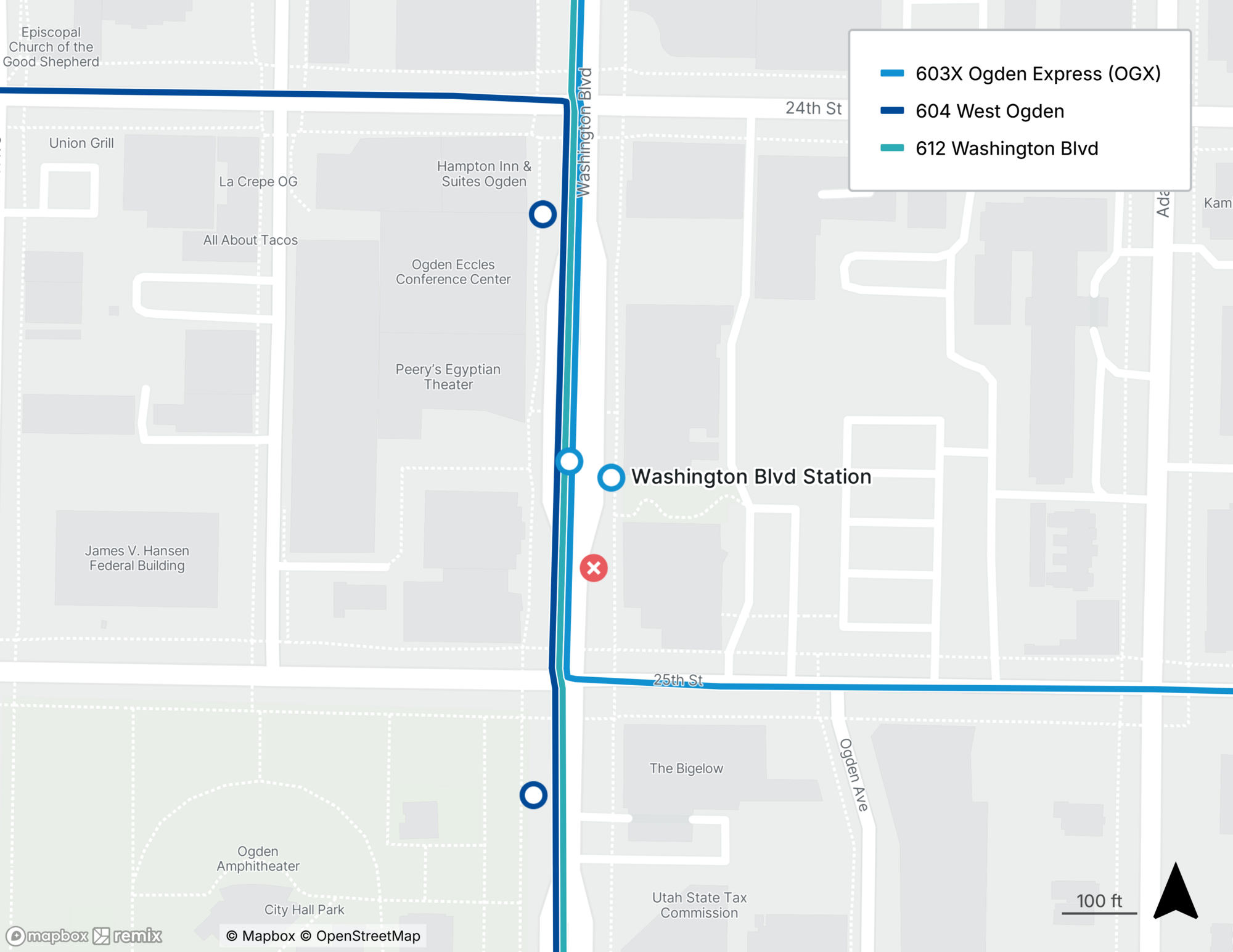 Route OGX, 604, 612 Detour Map July 17th, 2025