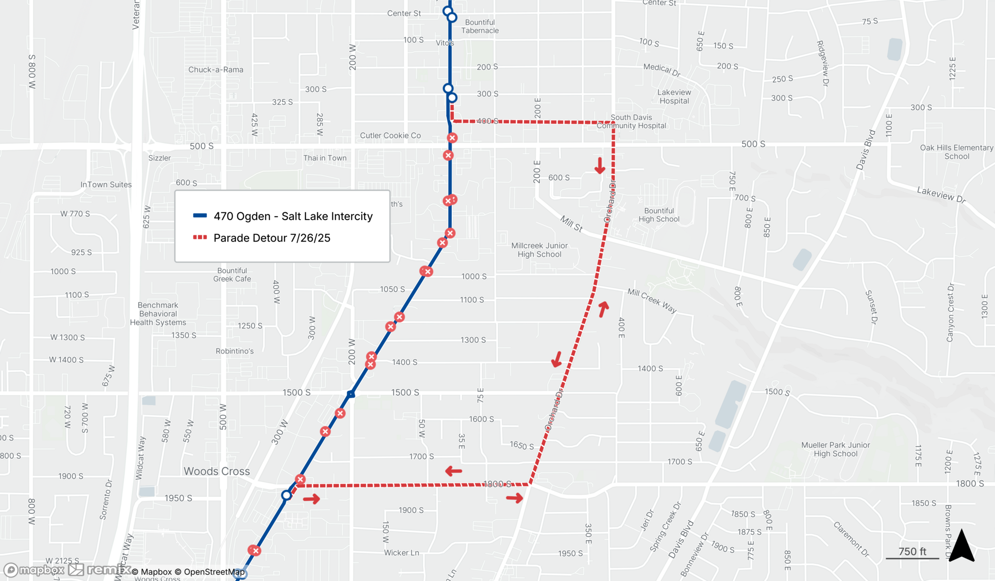 Rt 470 Parade Detour 7.26.25
