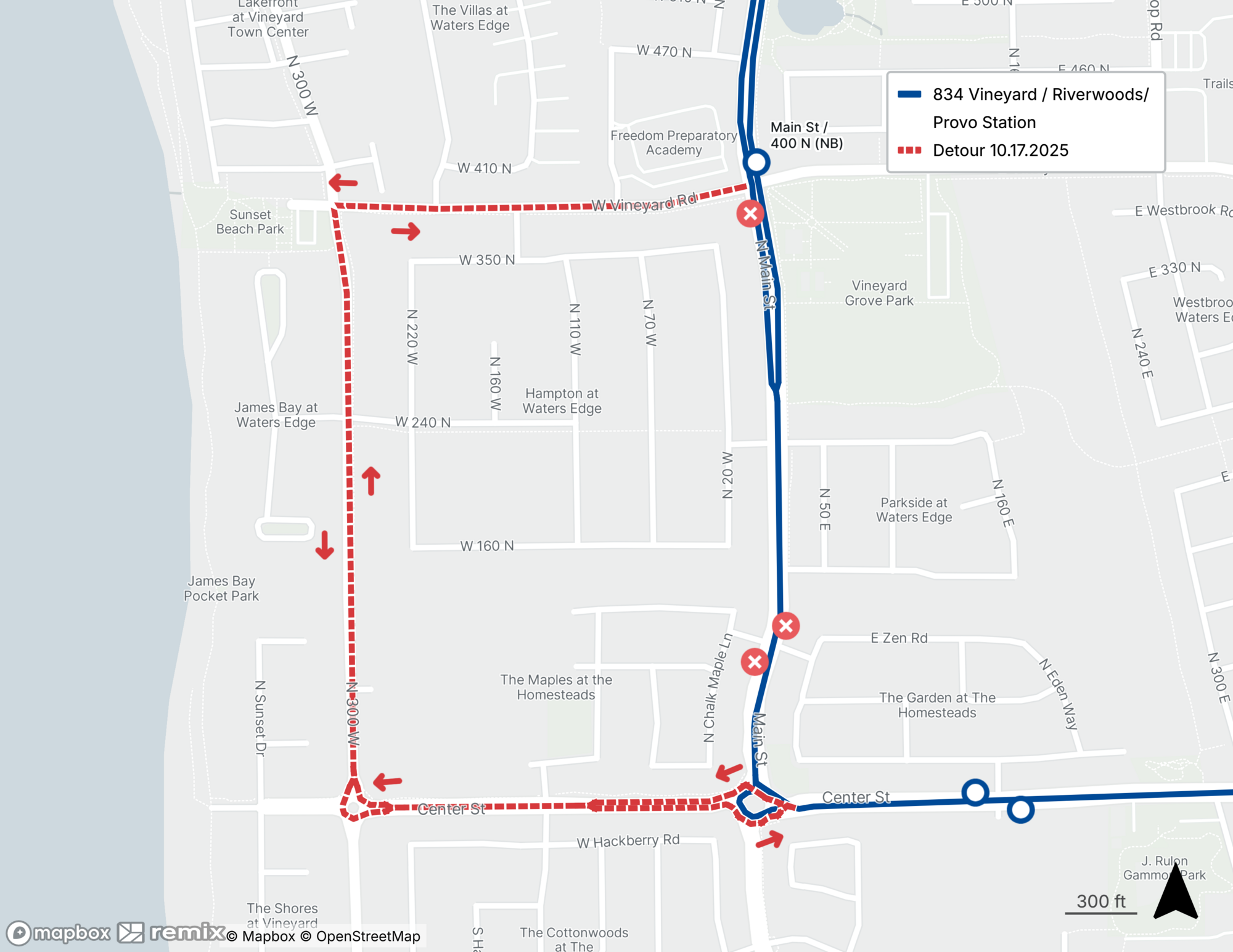 834 Detour 10/17/2025