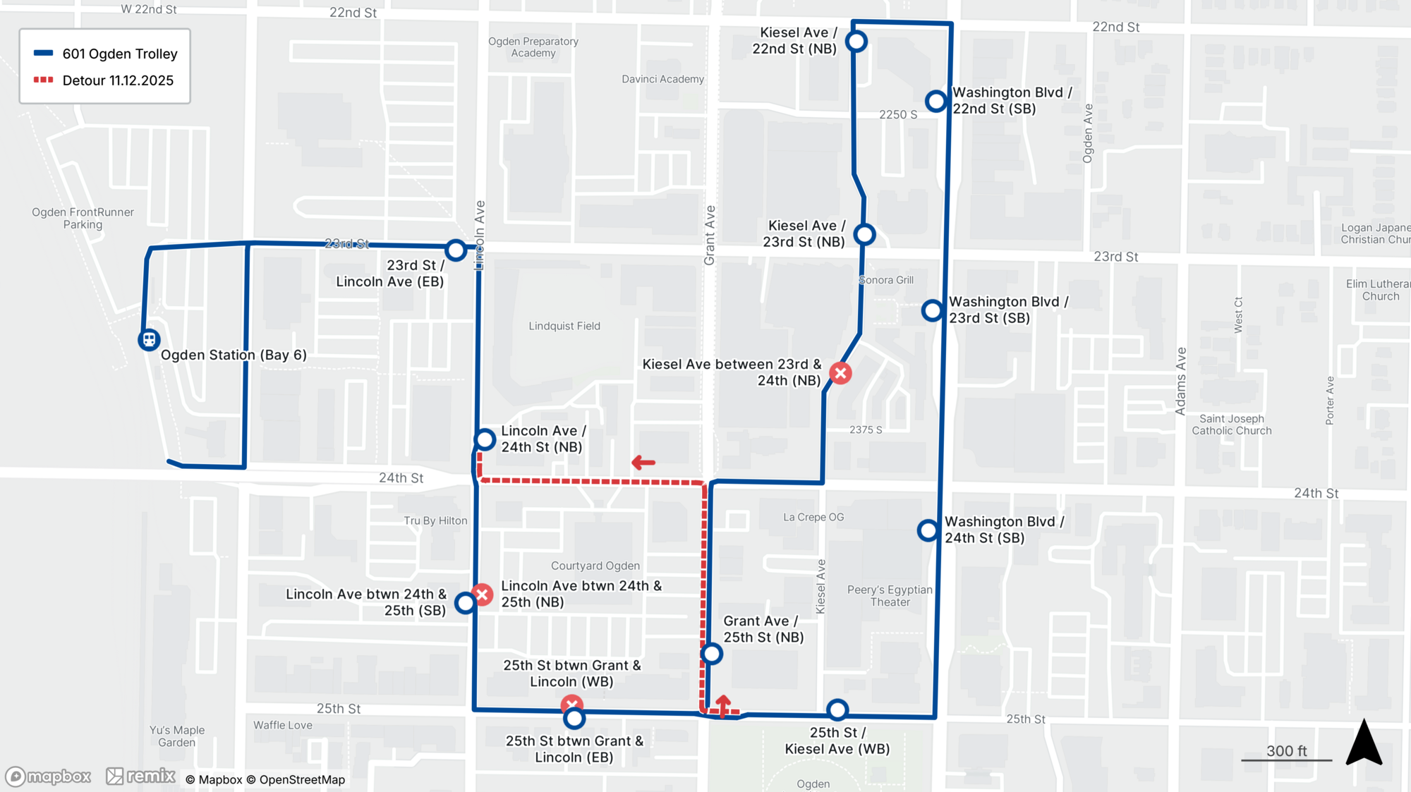 Route 601 Detour Map