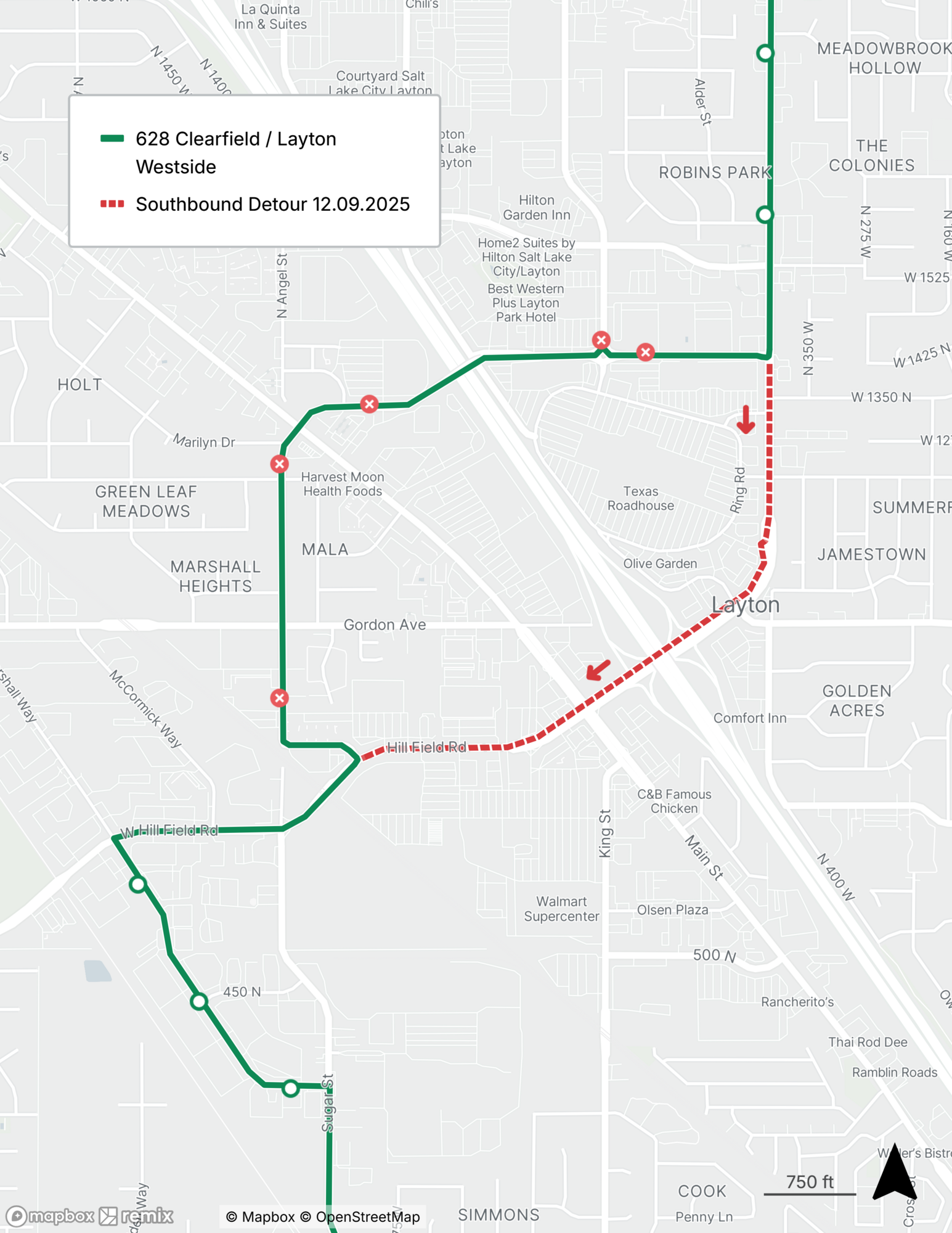 628 - Midtown Trolley on Detour - 1425 N to Angel St