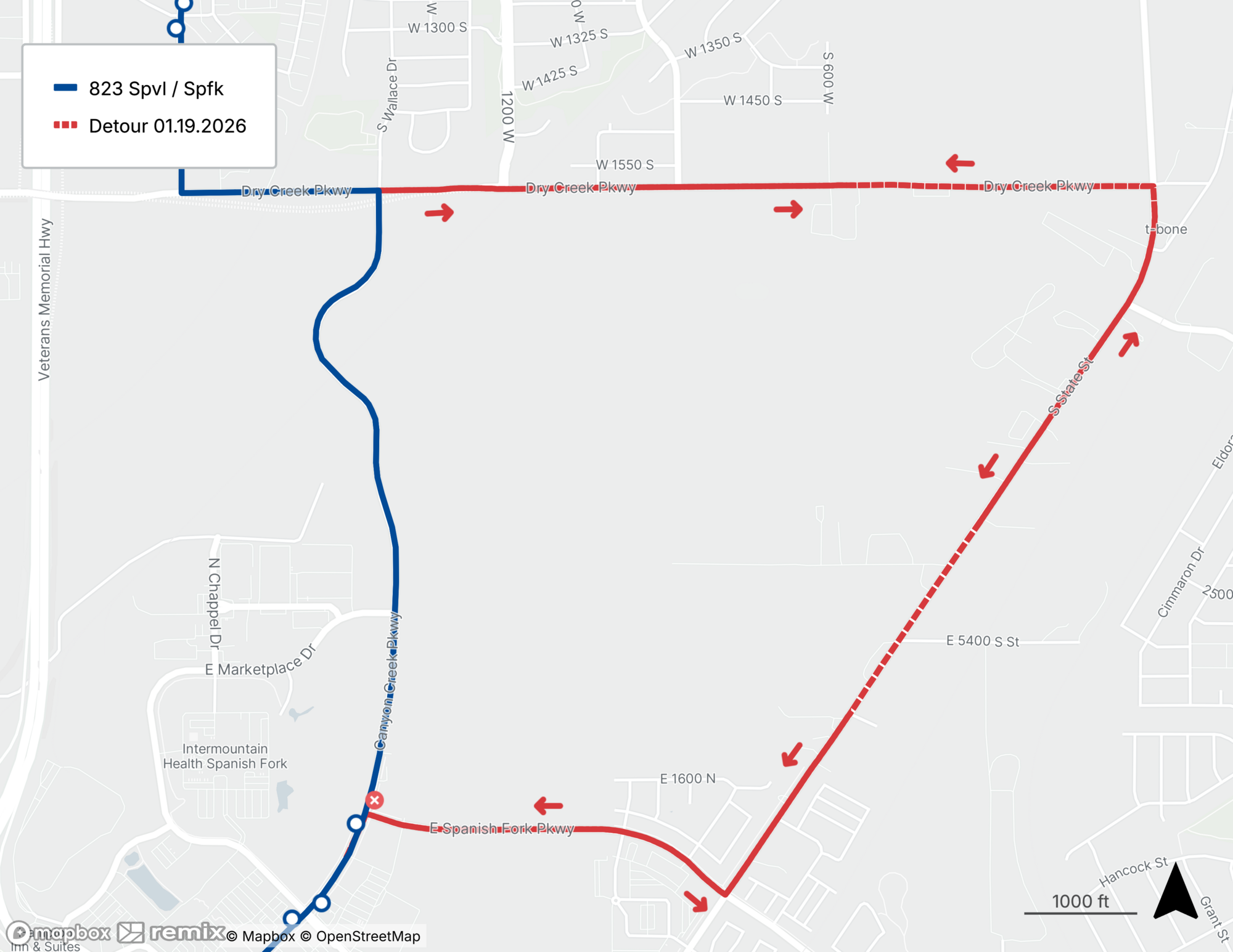Route 823 Detour