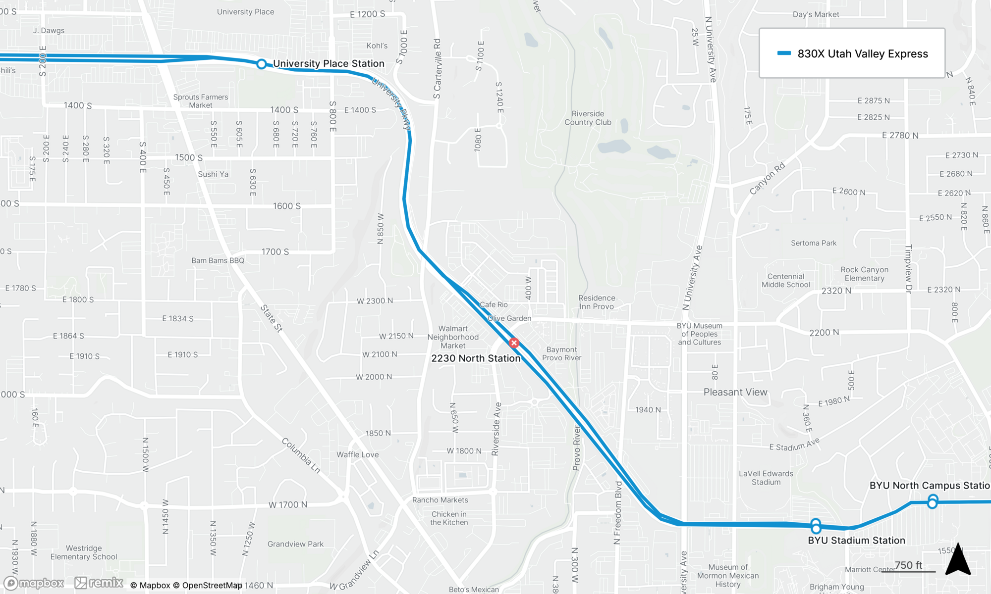 Route UVX Map