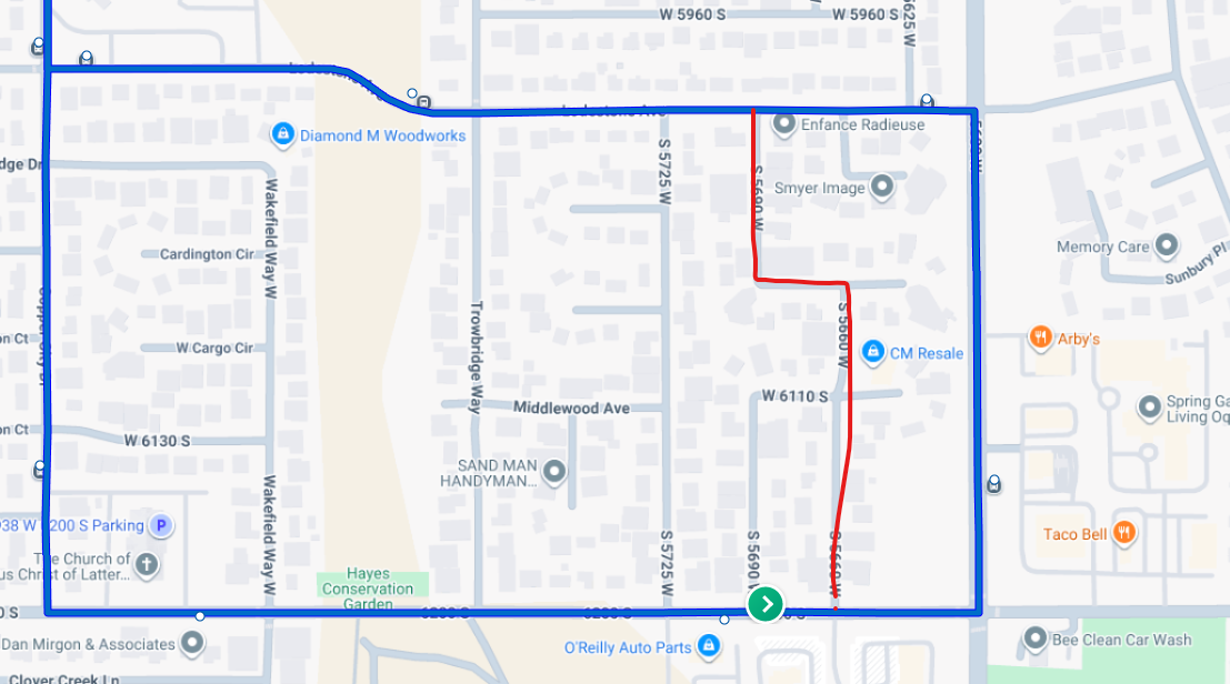 Route 54 Detour 