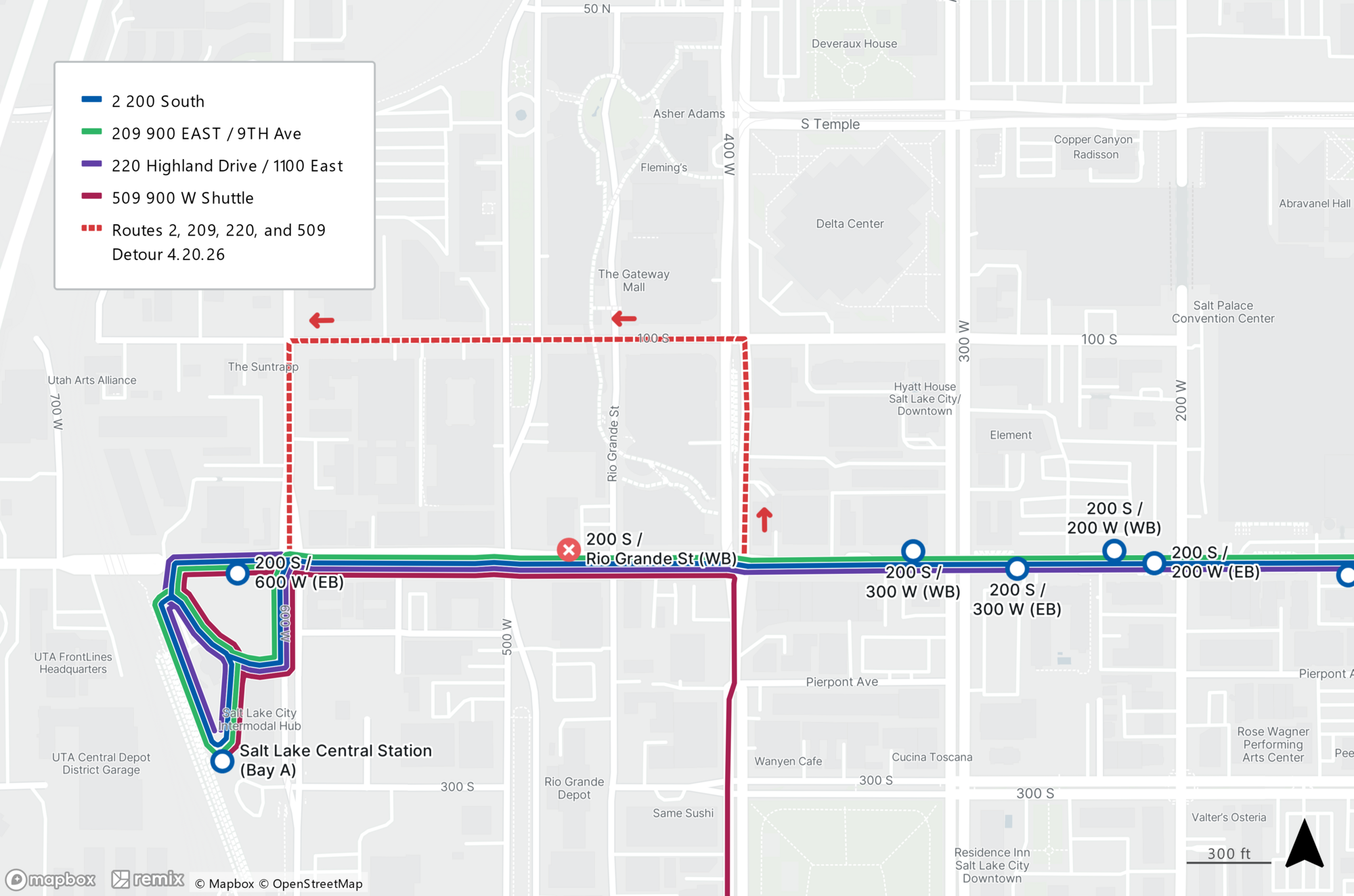 Routes 2, 209, 220, and 509 Detour 4.20.26