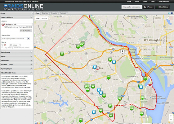 raids crime map