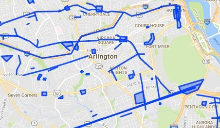 arlington county map projects