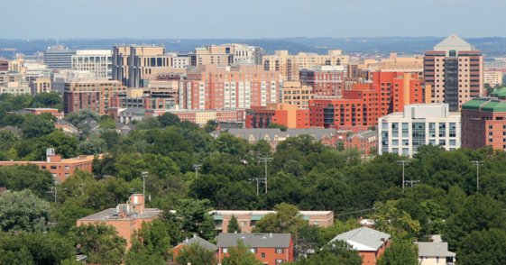 arlington buildings and trees