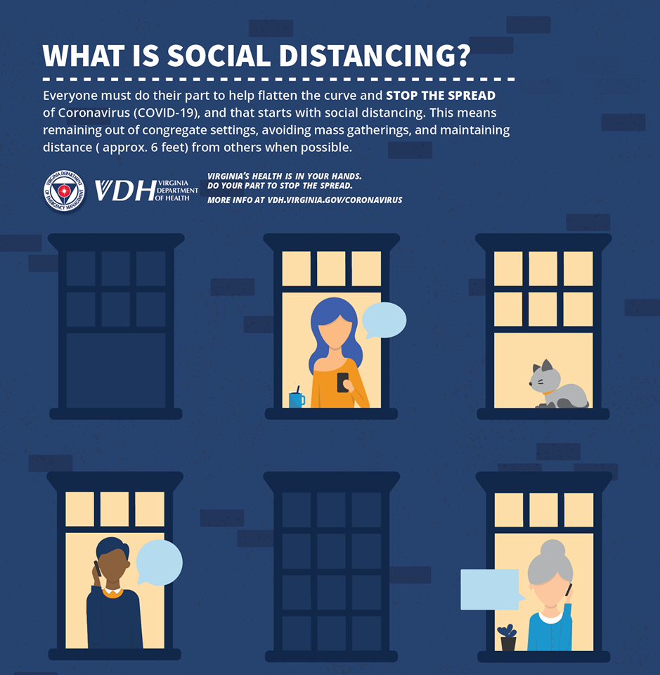 social distancing infographic
