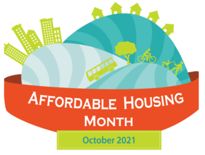 Logo for Arlington County's Affordable Housing Month 2021