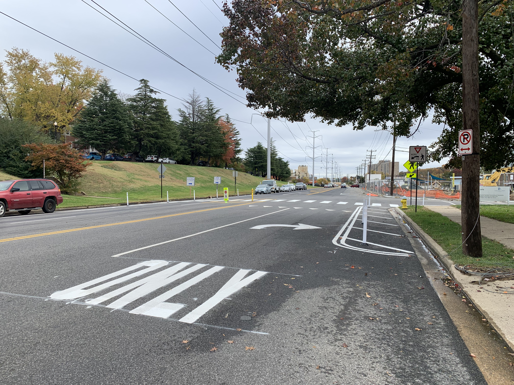 image of a reconfigured S. Four Mile Run Drive in Green Valley, Arlington VA
