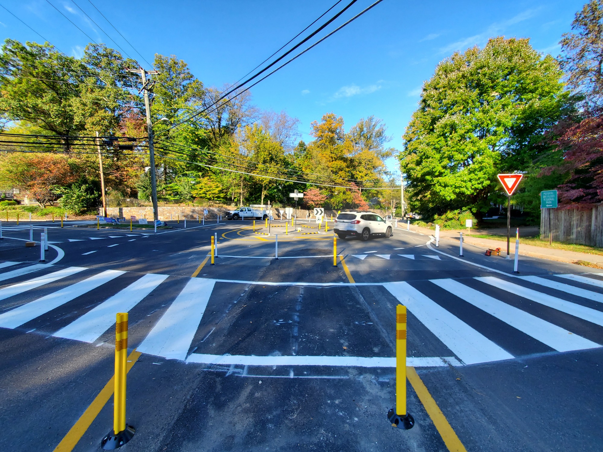 null Image of temporary roundabout project at the intersection of Nelly Custis Drive and Military Road in Woodmont / Donaldson Run