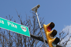 A red-light camera on Columbia Pike
