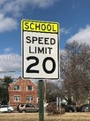 School Speed Limit Sign 20 MPH