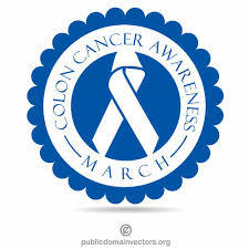 Colon cancer awareness month symbol