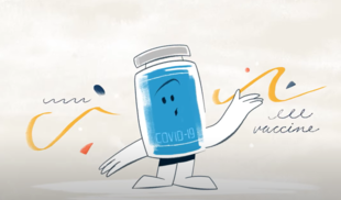 cartoon covid-19 vaccine vial 