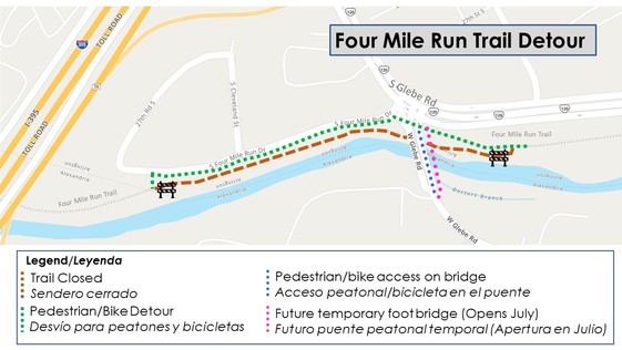 Four Mile Run Detour Map