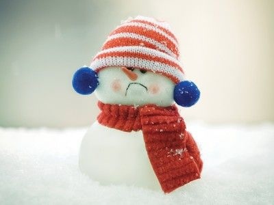 Snowman with a frown