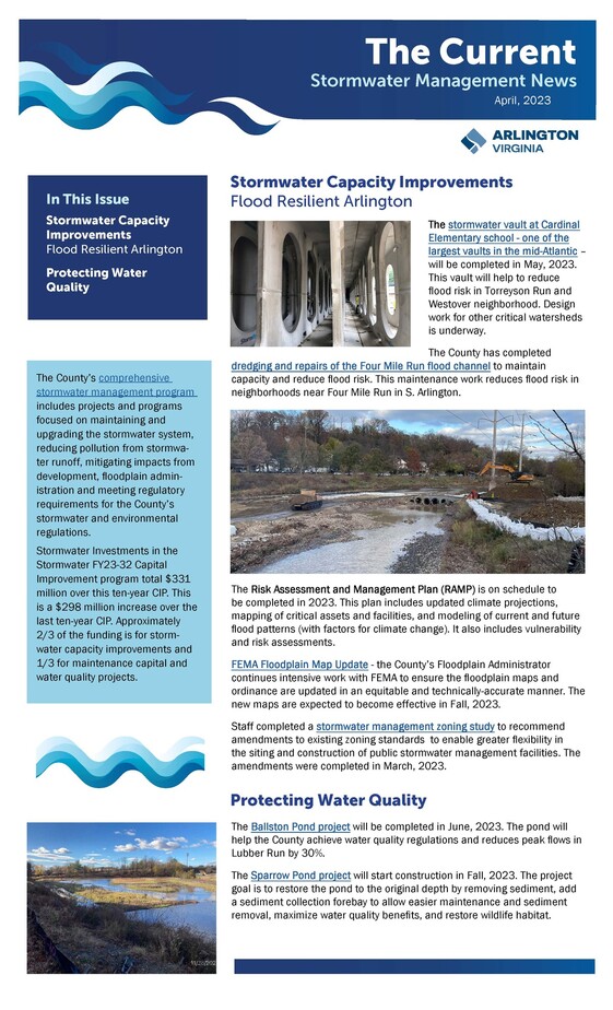 Stormwater Management and Flood Resilient Arlington Update - April 2023