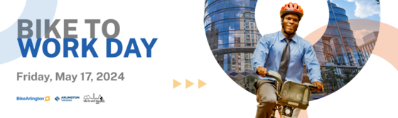 Bike to work day banner from BikeArlington