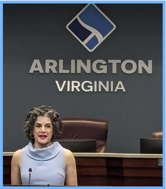 Parisa speaking at the swearing in ceremony