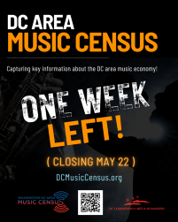 DC Area Music Census has only one week left!