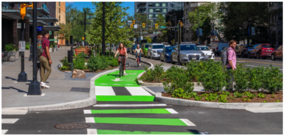 separated bike lane in arlington