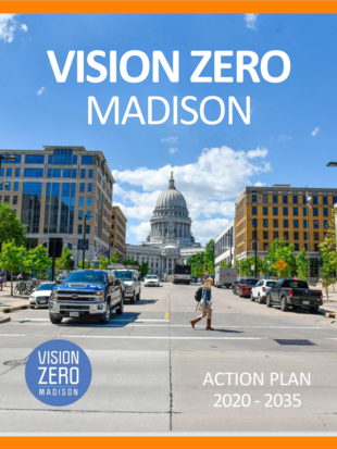 Madison, Wisconsin vision zero action plan cover page