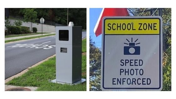 photospeed sign and speed camera