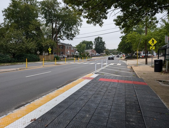S Glebe Rd Temp Bus Platform