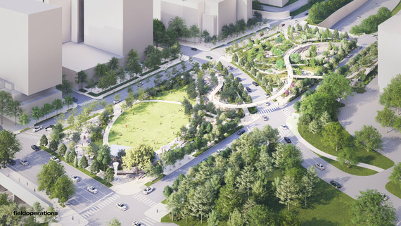 Overhead image of the newly imagined Gateway Park design