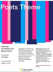 "Poets Theme" poetry reading with Bennie Herron and Carol Beane